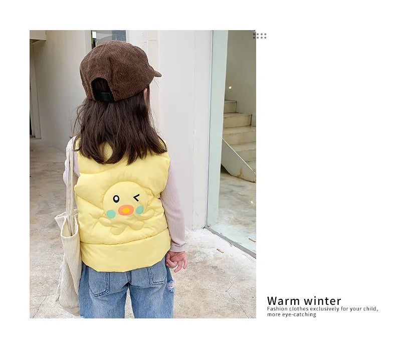 Cartoon Vest Jacket for Kids