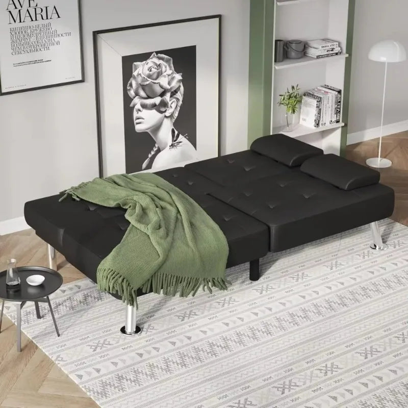 Convertible Folding Futon Sofa Bed for Living Room