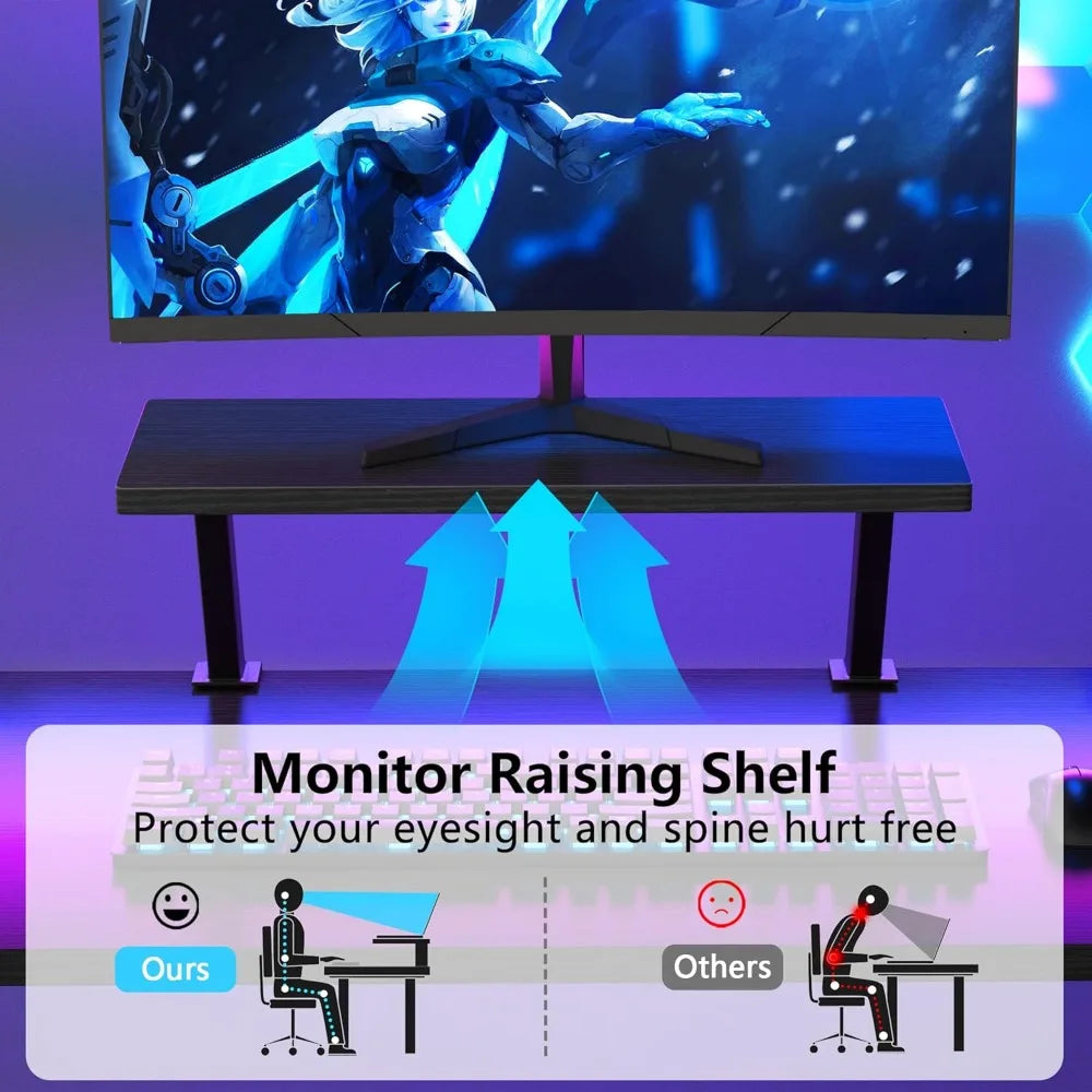 Bureau à domicile en forme de L avec rangement