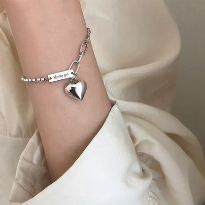 Simple Love Heart Letter Bracelet