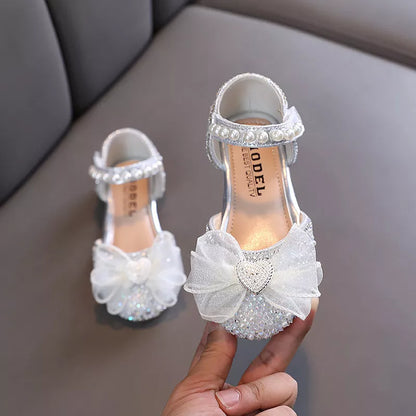 Sandales princesse strass pour filles, danse de fête