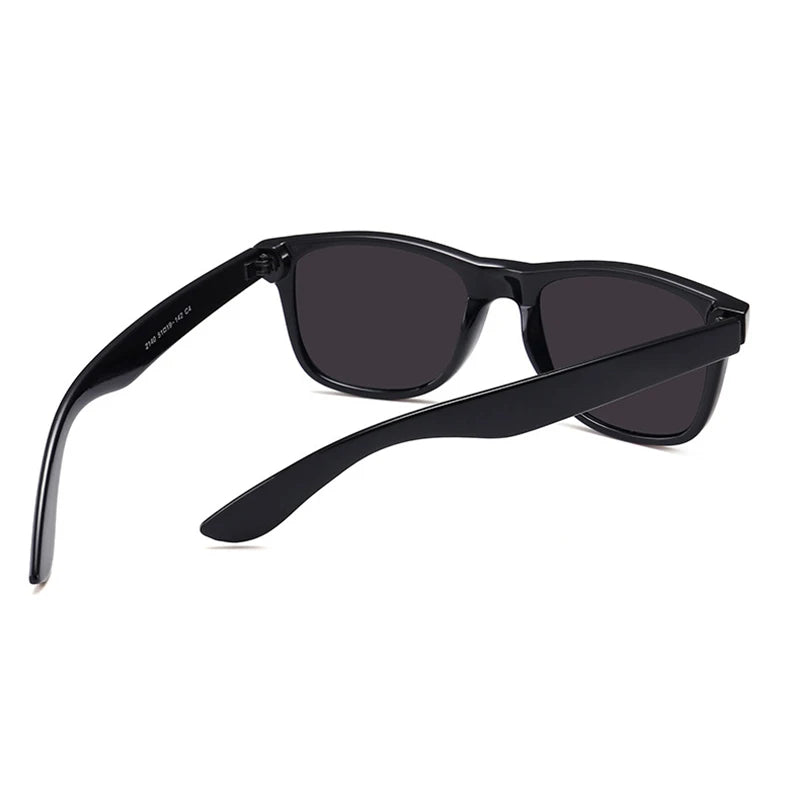 Quadratische polarisierte Sonnenbrille Retro Schwarz UV400 Blendschutz Autofahren