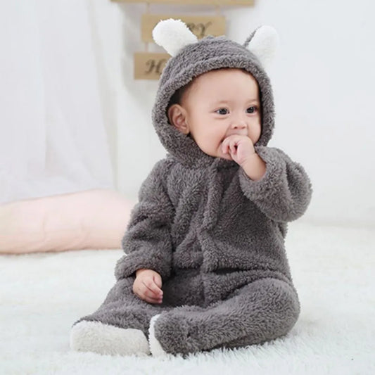 Barboteuse d'hiver en polaire pour bébé - Costume d'animal