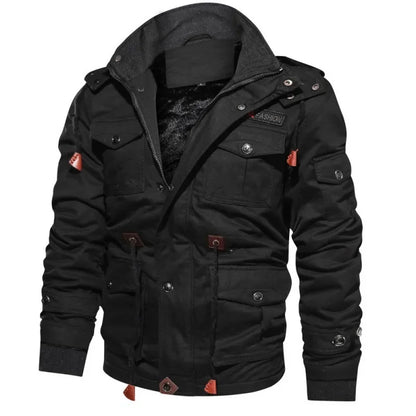 Vestes en coton de style militaire pour hommes – Parkas épais et chauds