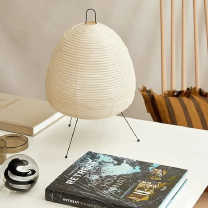 Japanese Rice Paper Lantern LED Table Lamp - Artful Decor