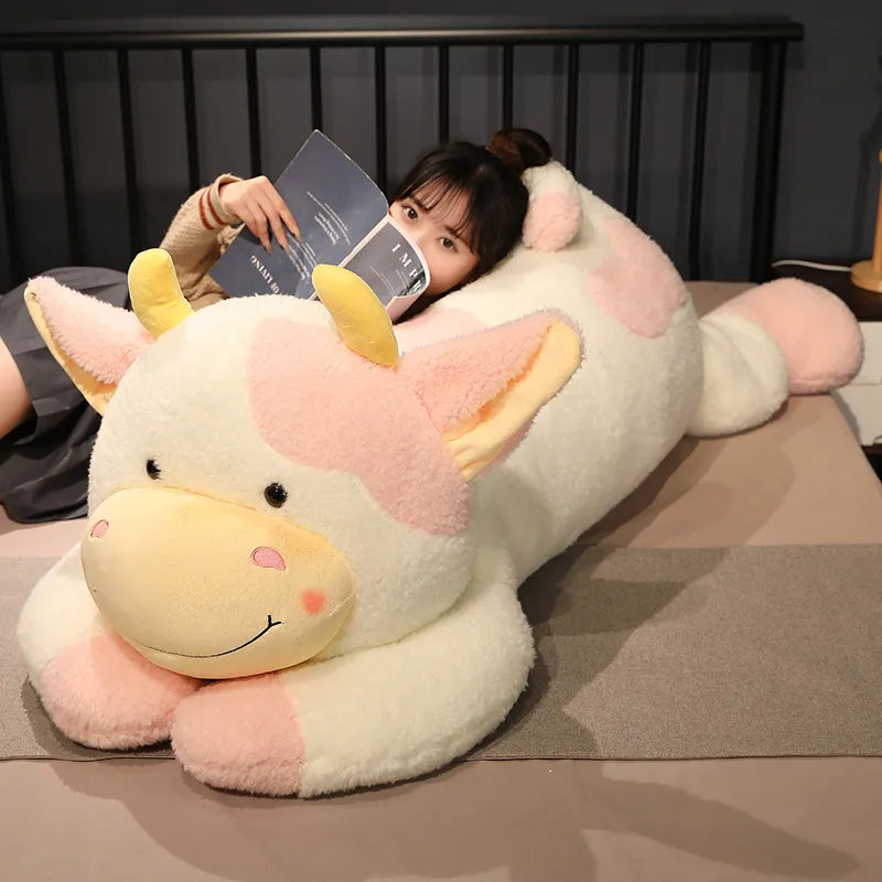 Cute 90cm/110cm Milk Cow Plush Toy