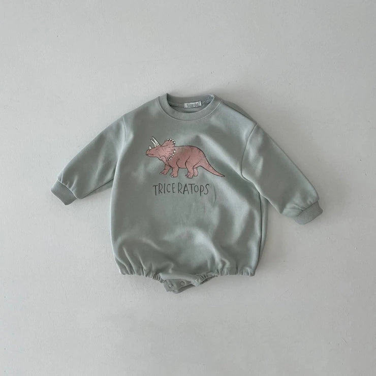 Sweatshirt-Strampelanzug mit Tiermuster für Kinder