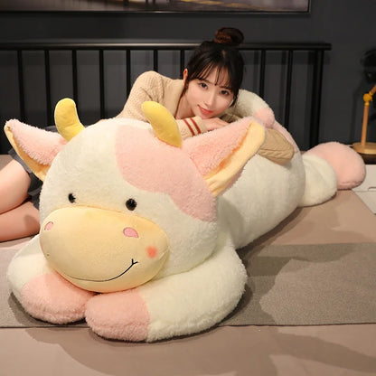 Cute 90cm/110cm Milk Cow Plush Toy