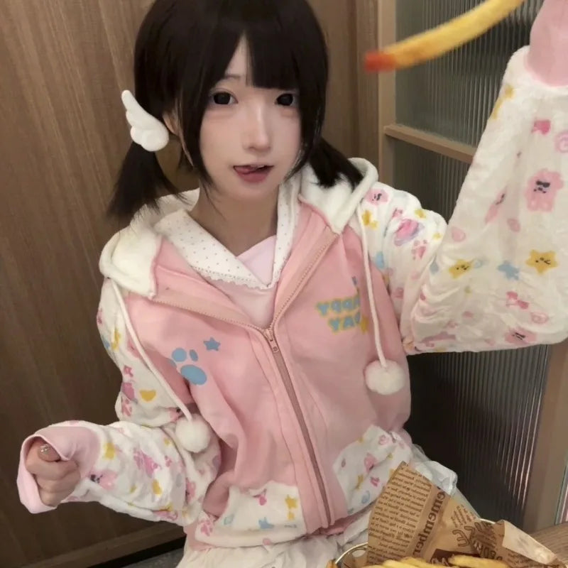 Colorful Baby Girl Hooded Sweatshirt