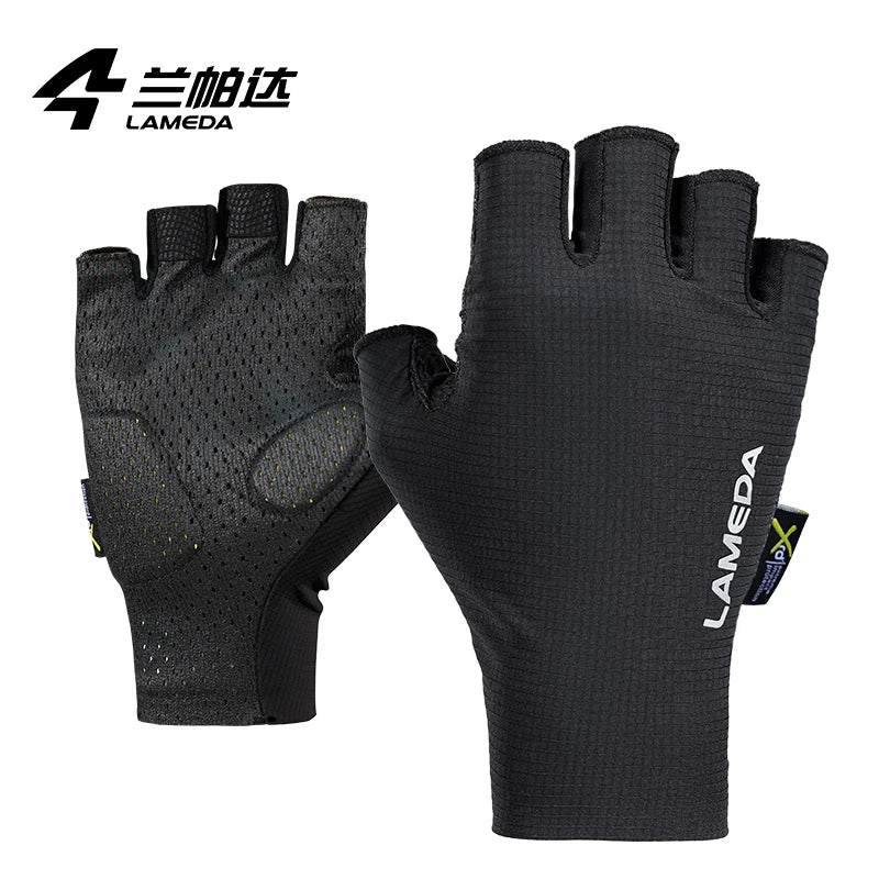 Stoßfeste Halbfinger-Fahrradhandschuhe – schweißhemmende, gepolsterte Fahrradausrüstung