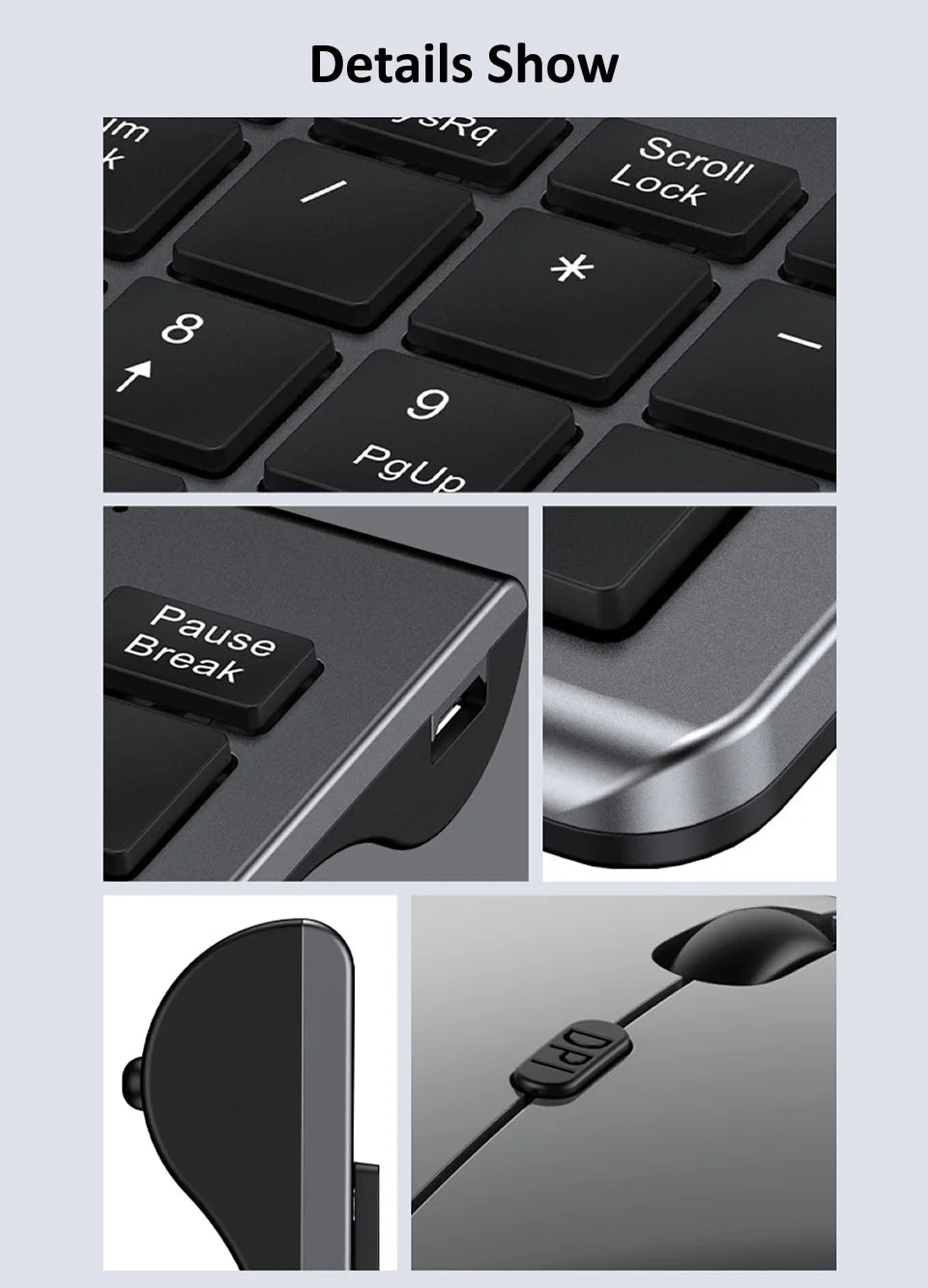 Rechargeable Wireless Keyboard and Mouse