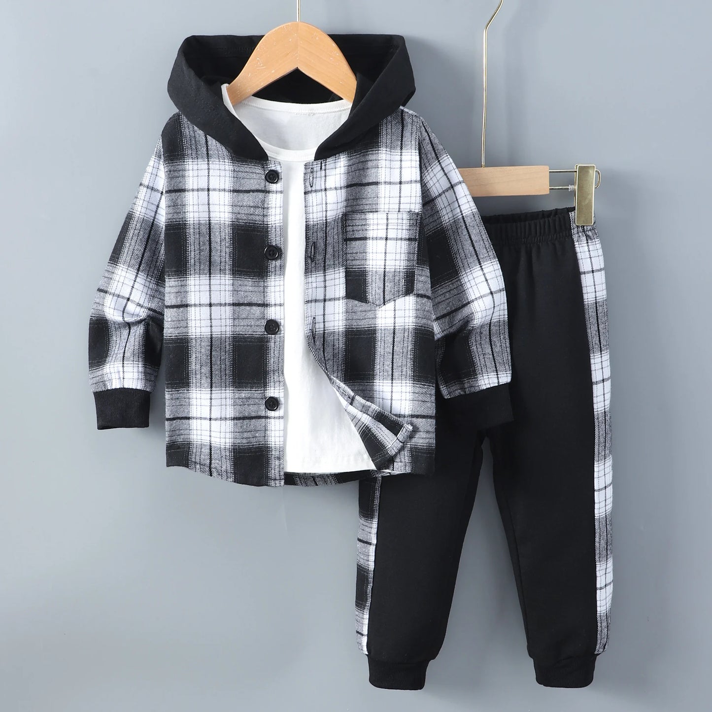 Boys' Long Sleeve Autumn Casual  Shirt Suit