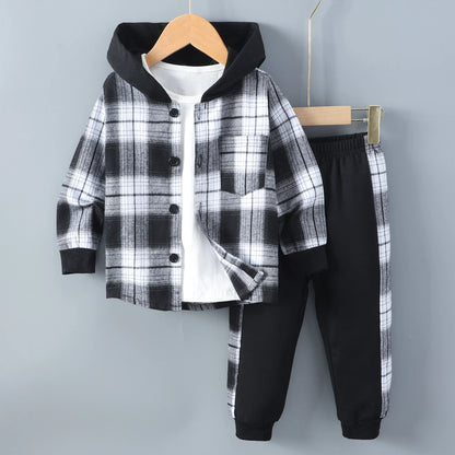 Boys' Long Sleeve Autumn Casual  Shirt Suit