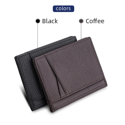 Genuine Leather Super Slim Mini Wallet