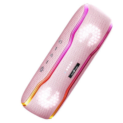Wisetiger IPX7 Portable Bluetooth Speaker 25W Stereo Waterproof Outdoor Wireless Sound Box Colorful Lighting Pink Green For Part