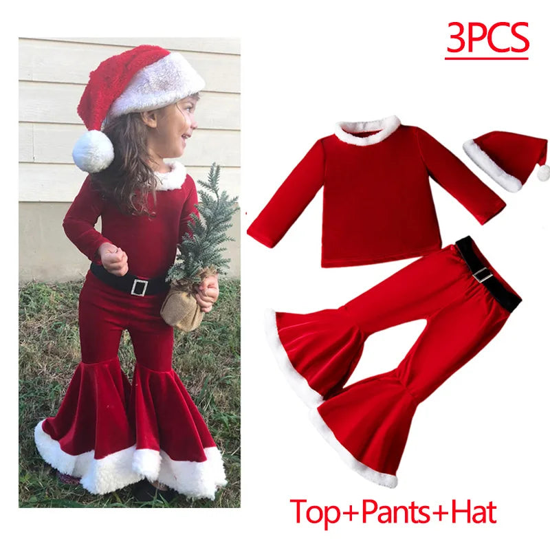 Kids Christmas Elf Costume Set