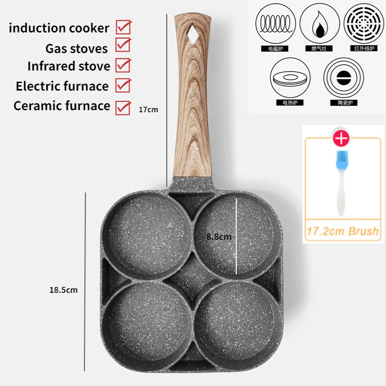 4-Hole Non-Stick Omelet Pan