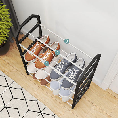 Compact 4-Tier Shoe Cabinet for Dorms