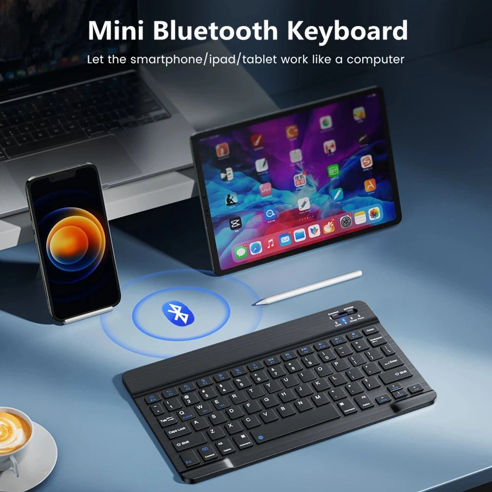 Multilingual Bluetooth Wireless Keyboard & Mouse for Devices