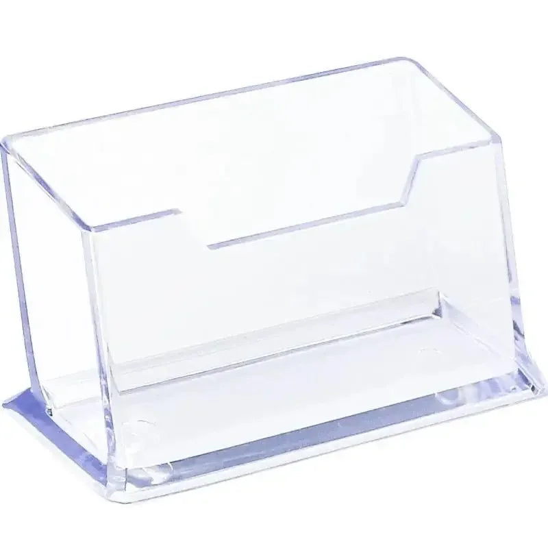 Acrylic Transparent Business Card Holder - Desktop Display Stand for Office Supplies