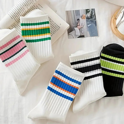 Women's Warm Striped Socks - Colorful