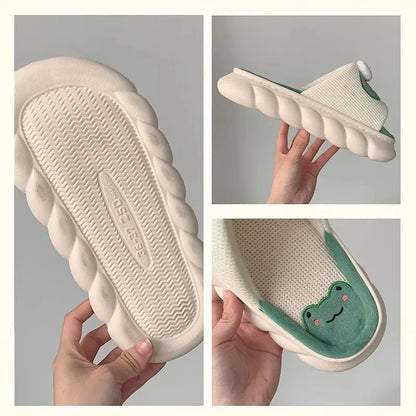 Cozy Cartoon Hemp Cotton Slippers