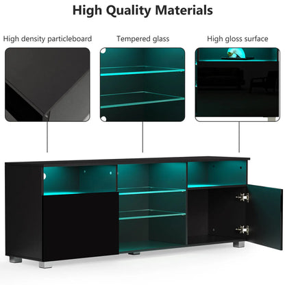 65-Inch TV Stand with LED Lights