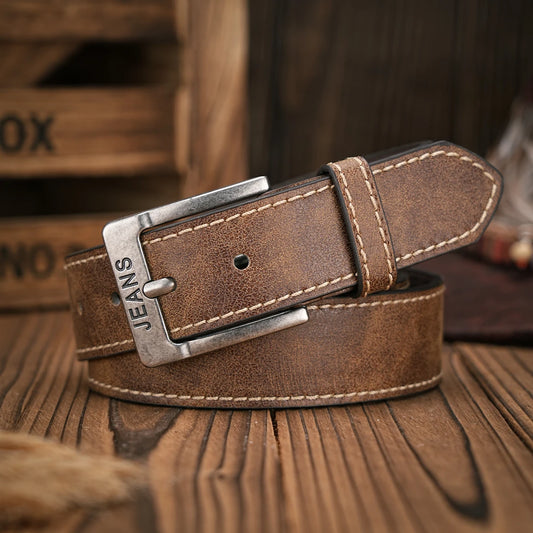 Ceinture de luxe en cuir véritable pour hommes