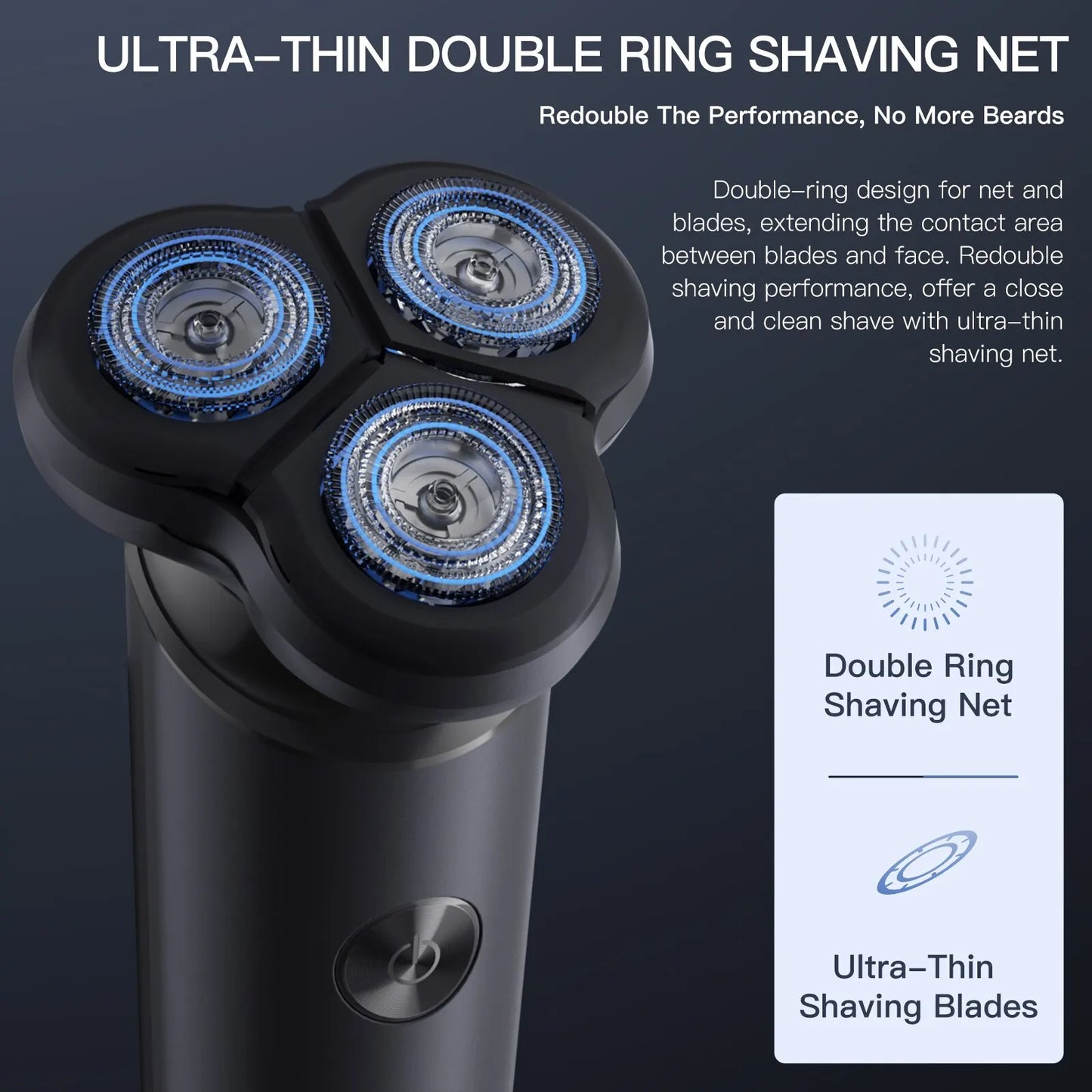 Portable Type-C Rechargeable Rotary Shaver for Men