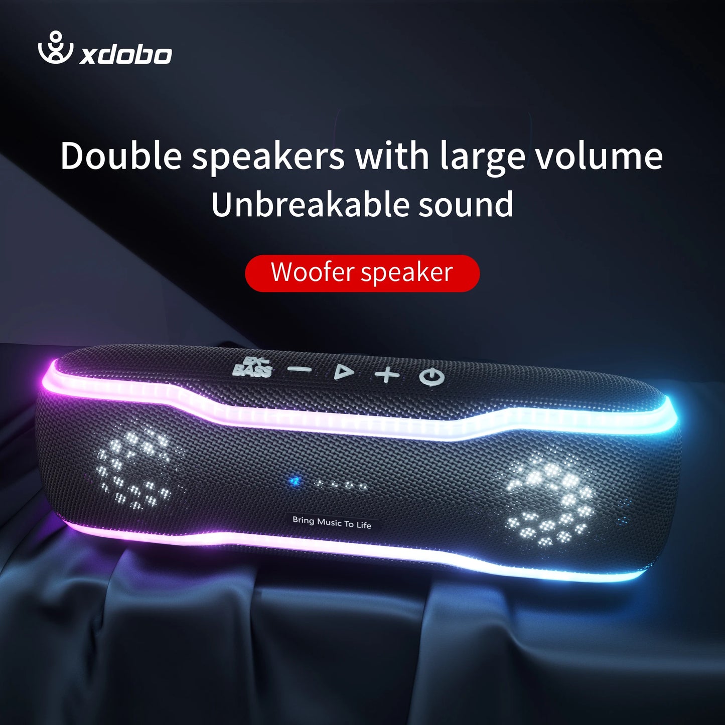 Enceinte Bluetooth portable IPX7, stéréo 30 W, étanche