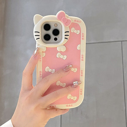 3D Cat Silicone Phone Case for iPhone 13 Pro Max