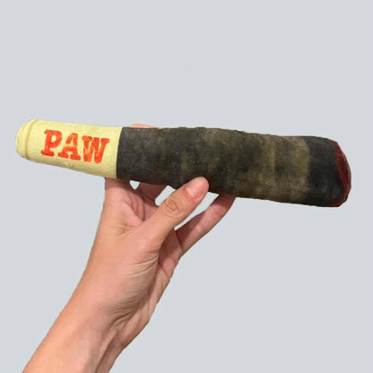 Funny Interactive Dog Toys - Cigar Design Plush Squeaky Chew Toy - Teeth Grinding Creative Pet Toy