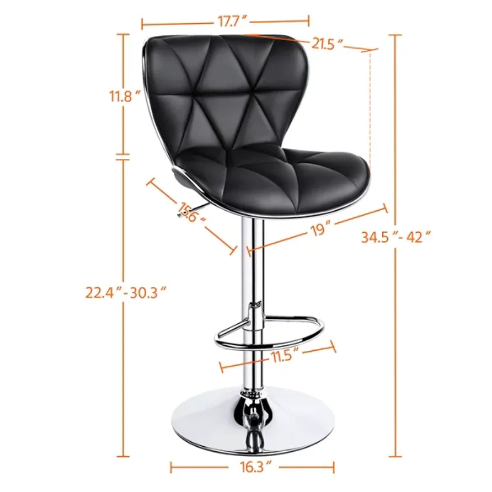 2pcs Leather Bar Stool