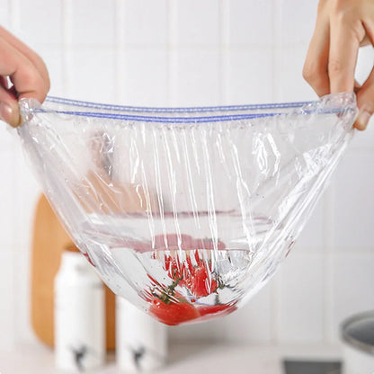 Elastische Einweg-Lebensmittelabdeckungen - Buntes Wickelset