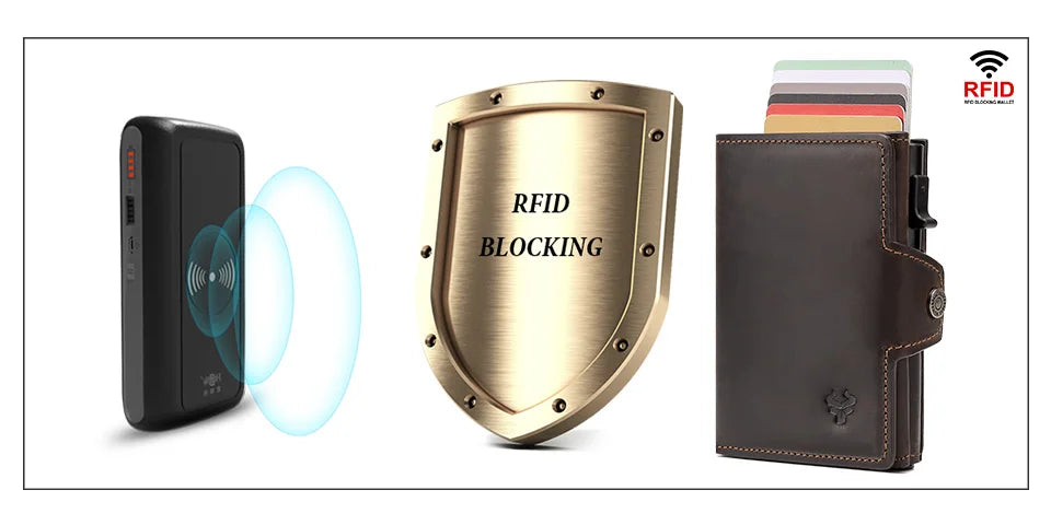 New Automatic Card Holder Genuine Leather Wallet