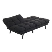 Black Memory Foam Futon Sofa