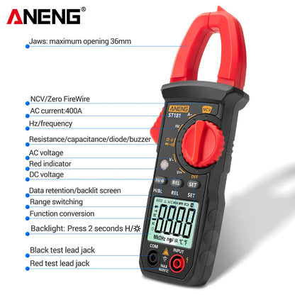 ST181 Digitales Strommesszangenmessgerät - DC/AC Strommultimeter