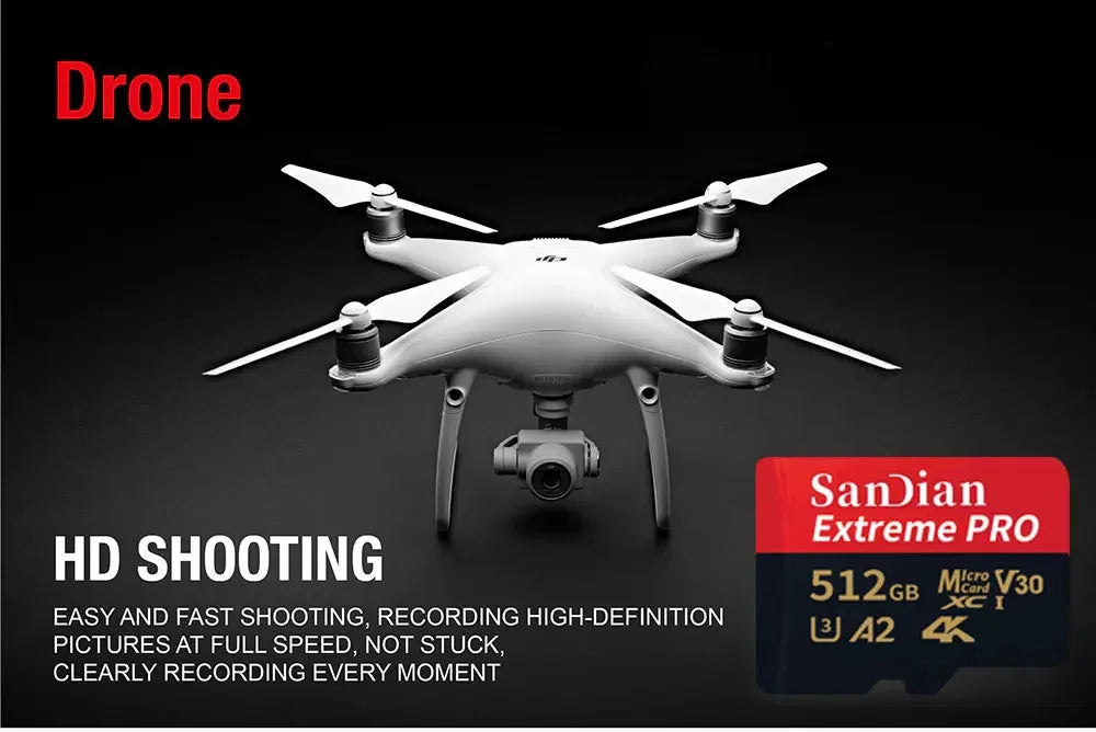 Carte SD de drone de caméra de smartphone Micro TF à grande vitesse