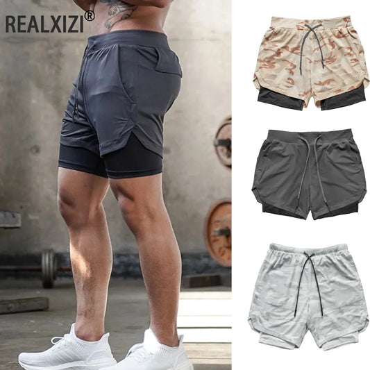 Shorts de gymnastique d’exercice de remise en forme pour hommes