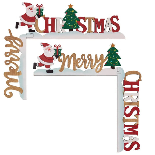 DIY Wooden Santa Door Frame Ornament - Christmas Decor