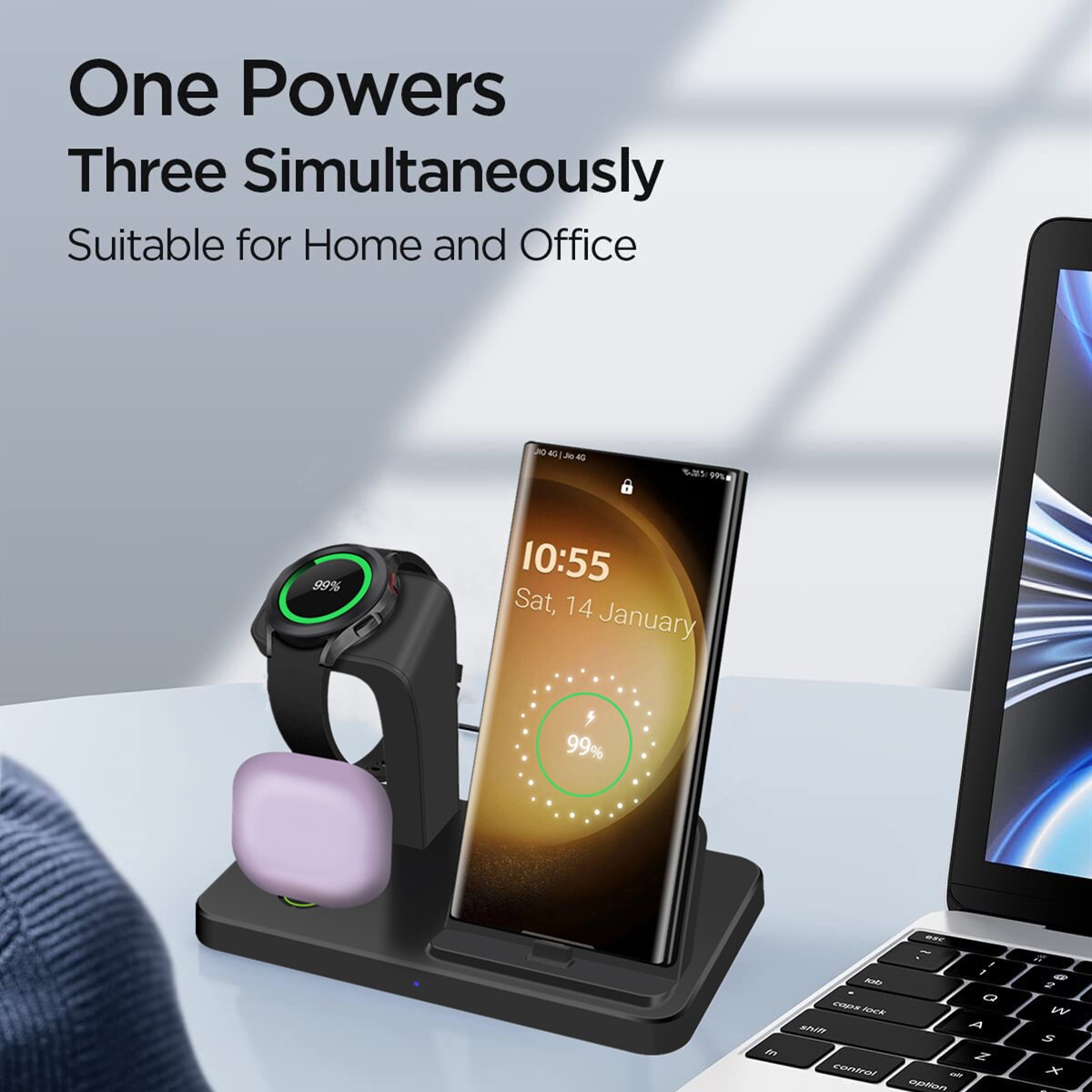 Samsung Galaxy 3-in-1 Wireless Charger Stand