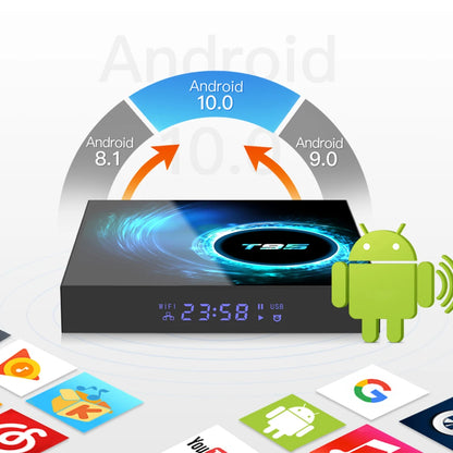 Boîtier TV Smart T95 - Android 10.0, 6K, Bluetooth 5.0, WiFi 2.4G et 5G, voix 3D, Quad Core, lecteur multimédia