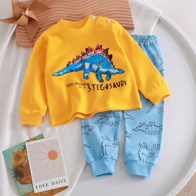 Ensemble de vêtements pour bébé imprimé dessin animé pour bébé de 3 à 24 mois