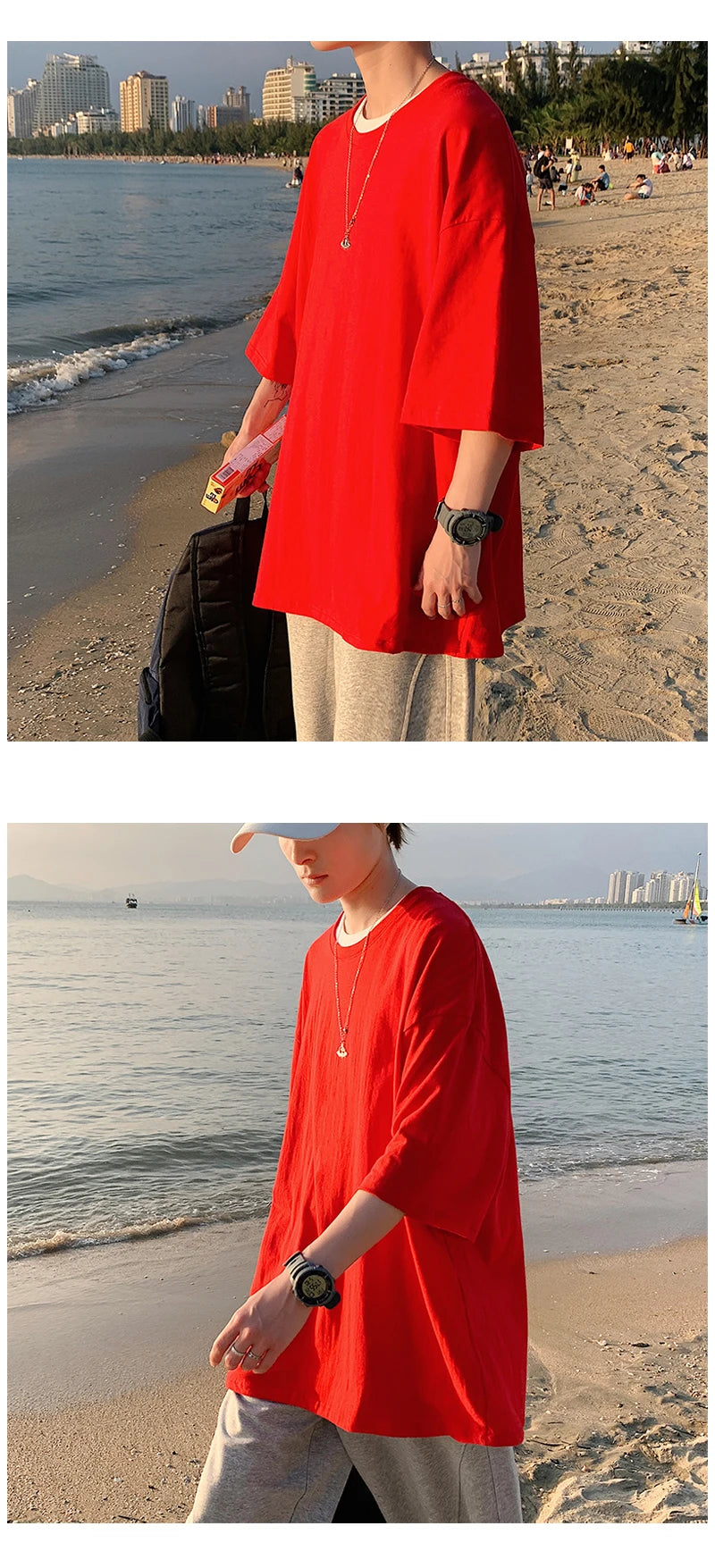 Men's Oversized Short Seleve Y2K Casual Cotton Tees