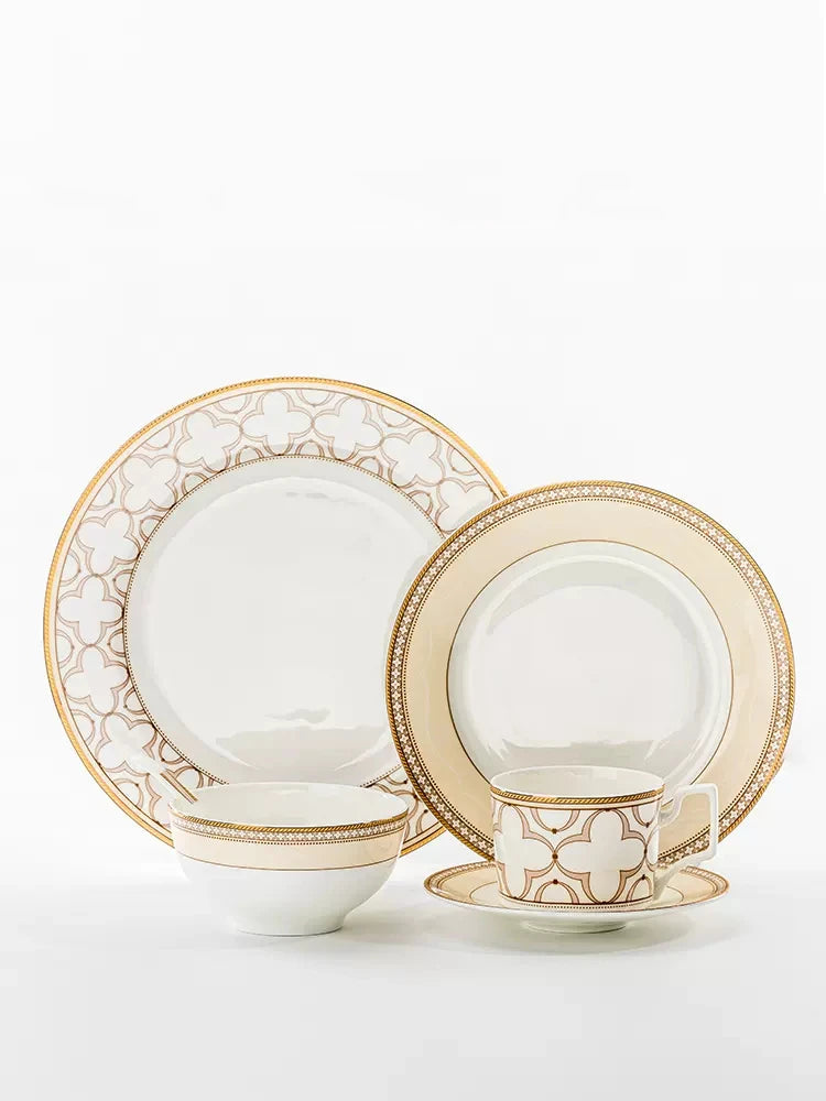 Western-style Bone Light Tableware Set Bowl & Plate