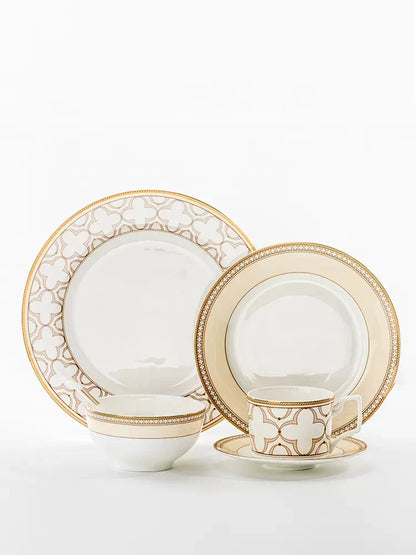 Ensemble de vaisselle légère en os de style occidental, bol et assiette