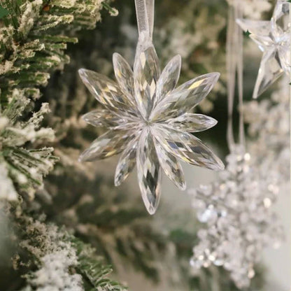 Clear Acrylic Snowflake Icicle Christmas Ornaments