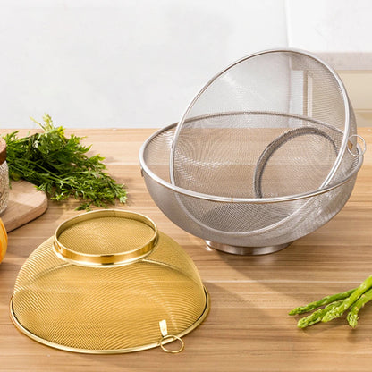 2-Piece Stainless Steel Strainer Colander Kitchen Set