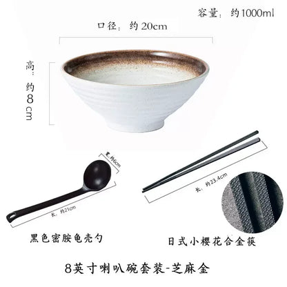 Large Japanese Ramen Bowls for Noodle Soup