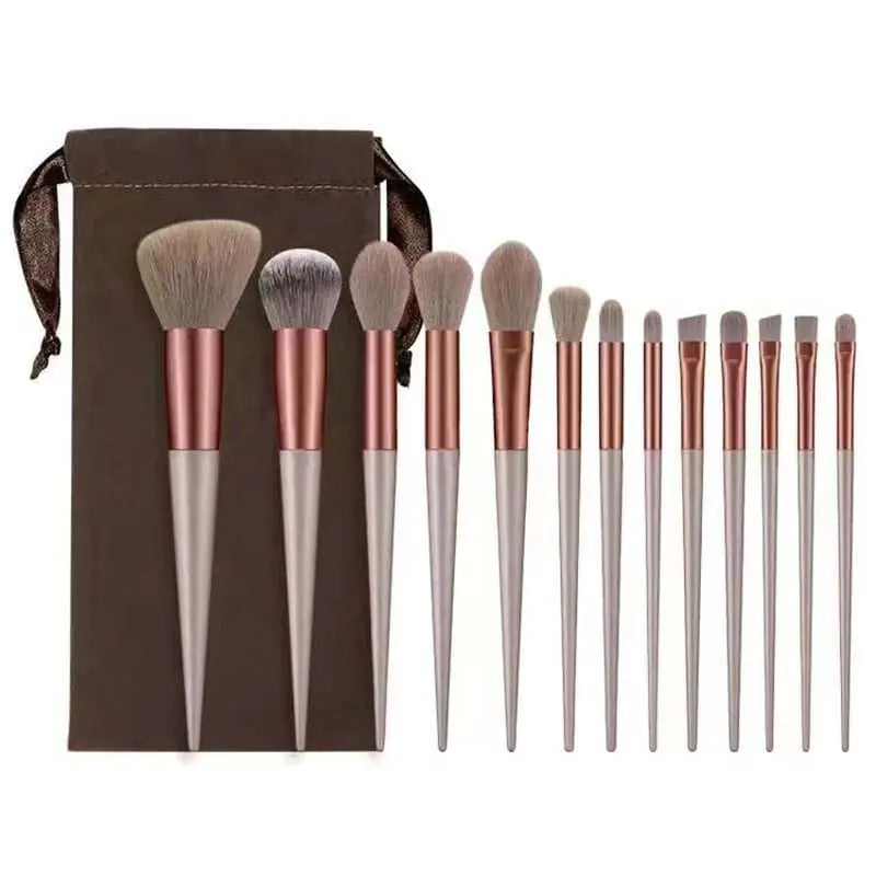 Ensemble de 13 pinceaux de maquillage doux et moelleux